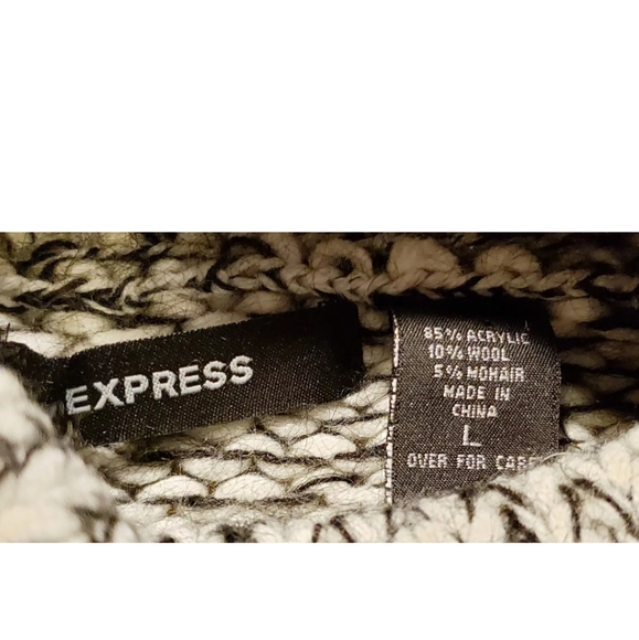Express Women's Sweater Size: Large Wool Mohair Blend Mock - Picture 5 of 11